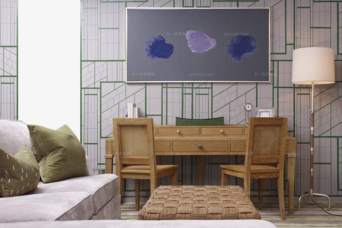 高端品牌美式灰色布藝轉角沙發