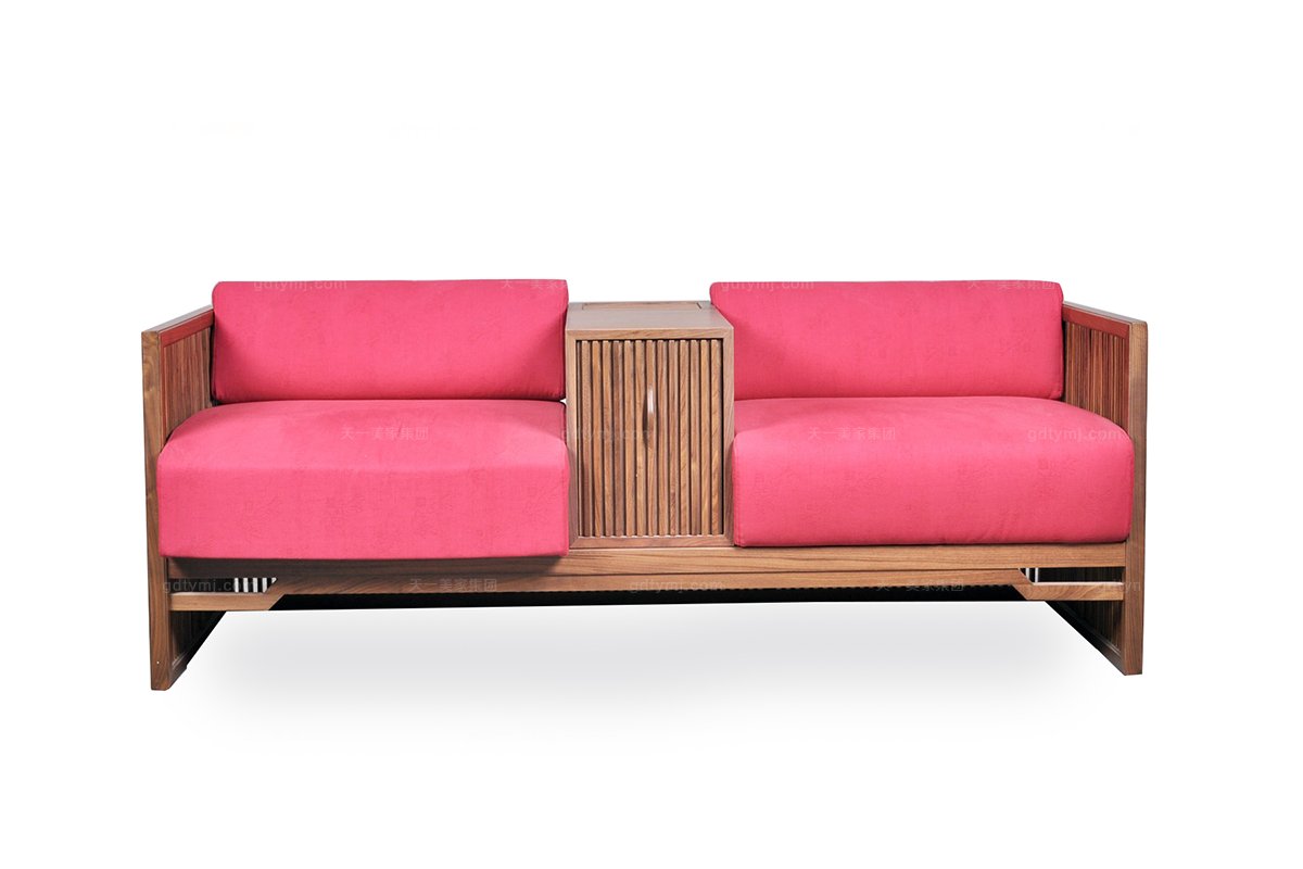 高端東南亞實木雙位沙發