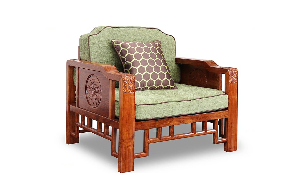 高端會所家具中式單人沙發