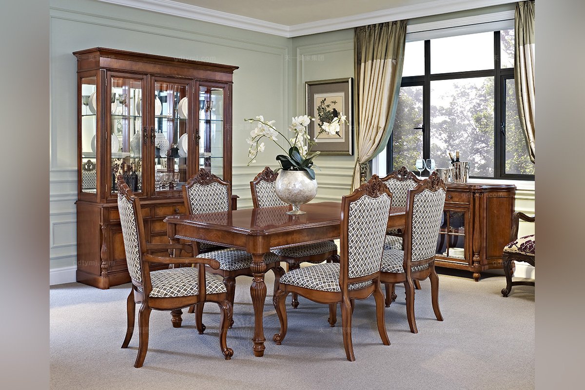 高端實(shí)木家具美式長餐桌