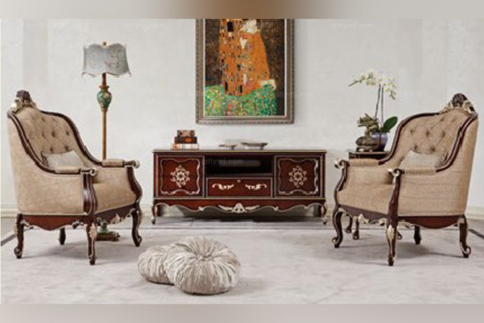 高端家具奢華新古典電視柜