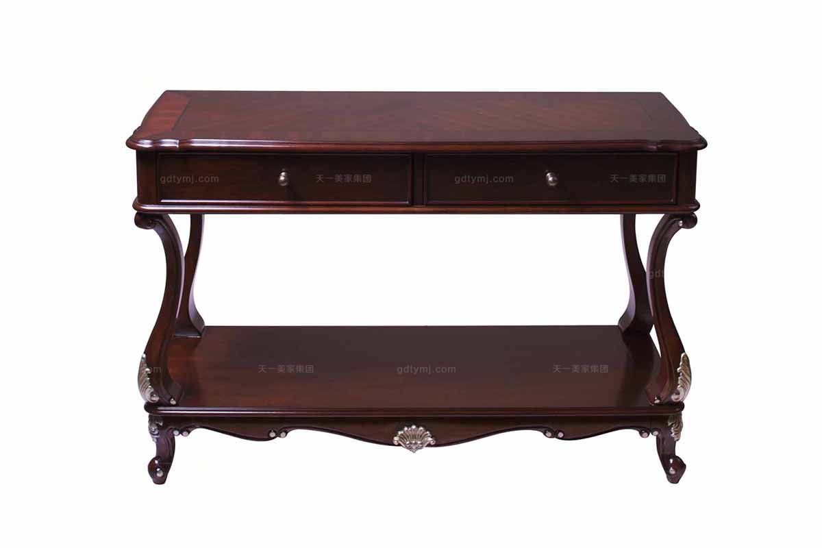 高端家具美式實木沙發背幾