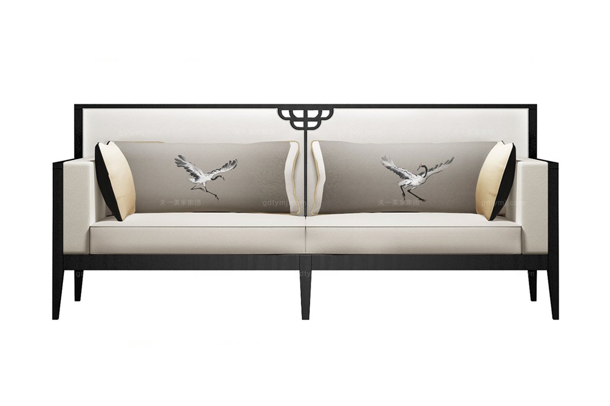 高端新中式斗拱長沙發