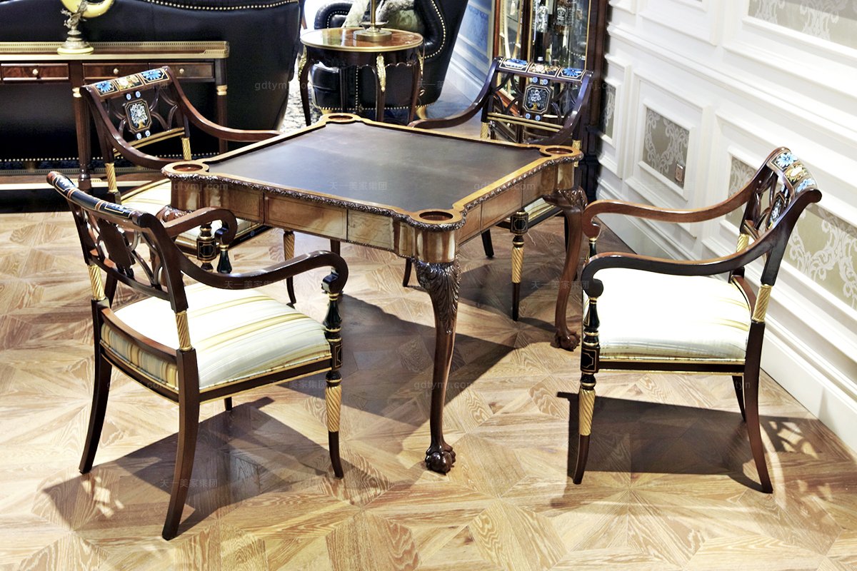 高端歐式家具扶手餐椅