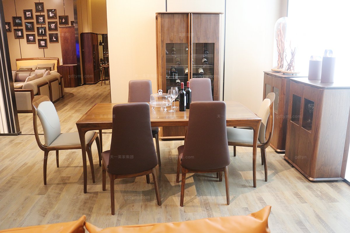 高端品牌簡約現代實木長餐臺