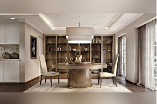 Daytona后現代餐桌+布藝餐椅