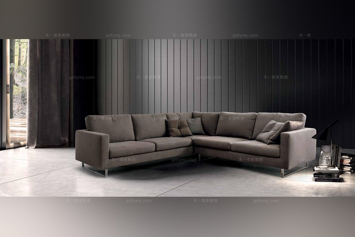 Dema高端時尚簡約現(xiàn)代深色三位轉(zhuǎn)角沙發(fā)