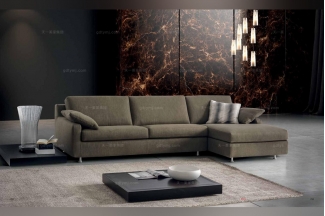  Dema高端時尚簡約淺綠色現代轉角沙發