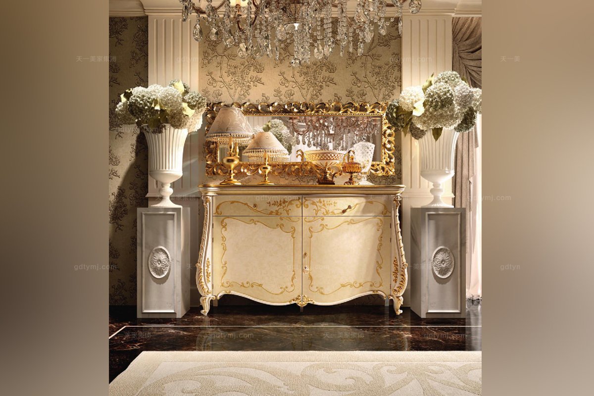 SIGNORINI&COCO歐式金色實(shí)木儲柜