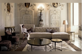 Longhi現代灰色客廳組合沙發