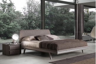 Presotto后現代時尚實木布藝床