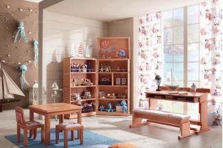 Caroti 卡若緹實木框架露木色學習區系列