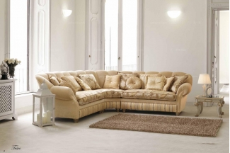 Pigoli 皮溝里花色布藝實木轉角沙發客廳系列