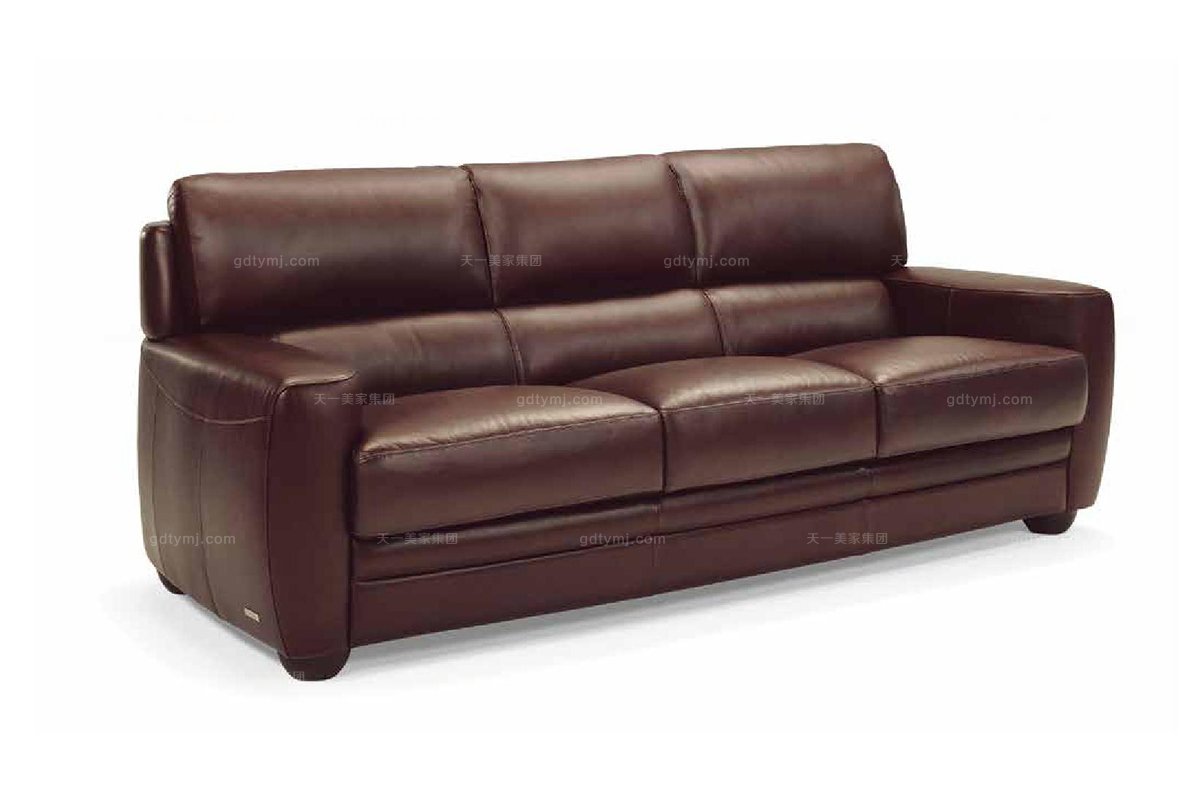 高端時尚現代意大利進口真皮三人沙發