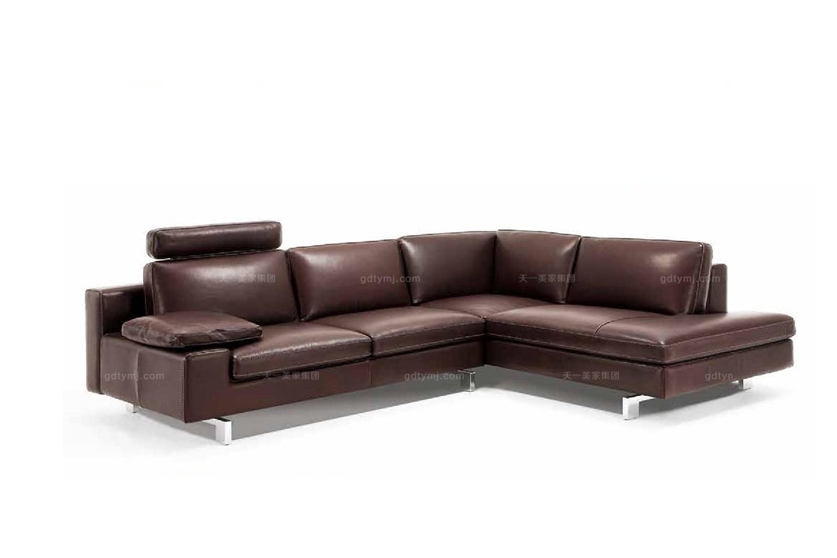 高端時尚現代意大利進口深色轉角沙發