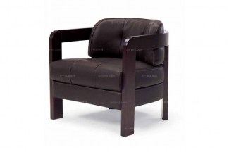 高端品牌現代意大利進口真皮單人沙發