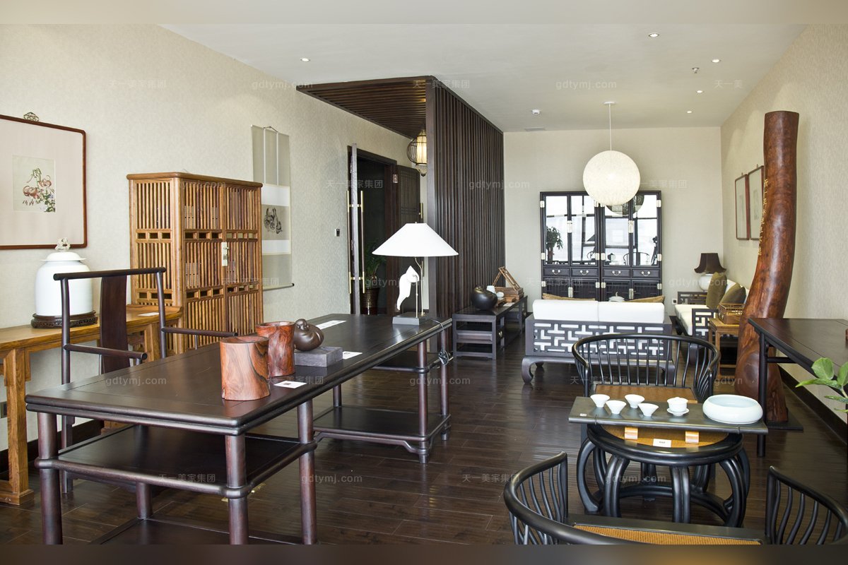 國內名貴會所家具紅木品牌天一會書房家具