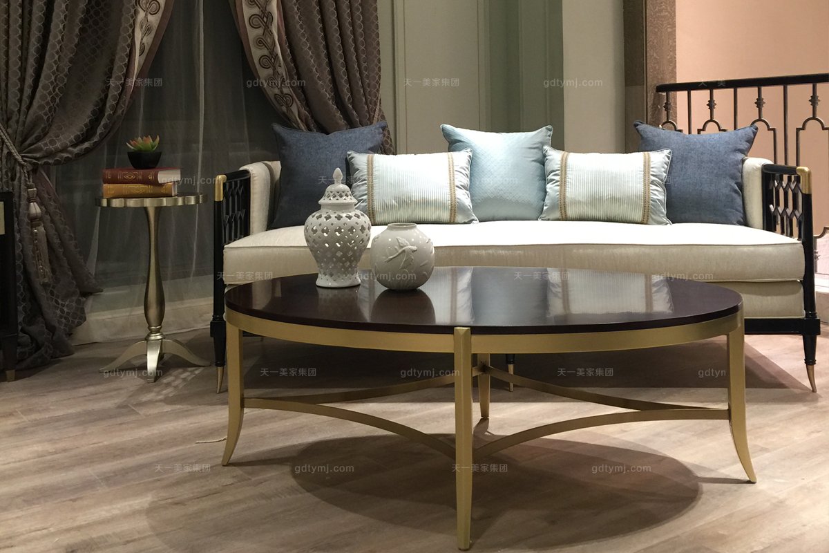 高端名貴別墅家具法式品牌三人位沙發