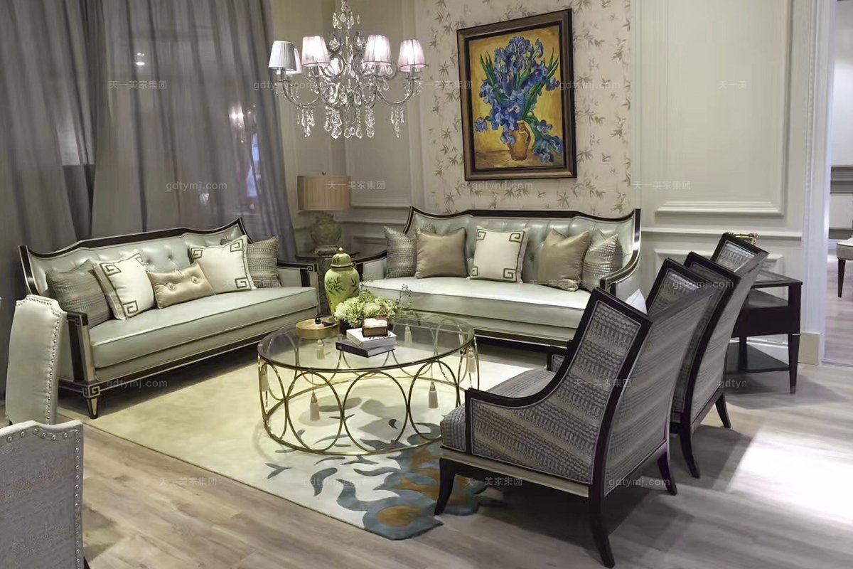 高端五星級酒店家具品牌法式三人位沙發