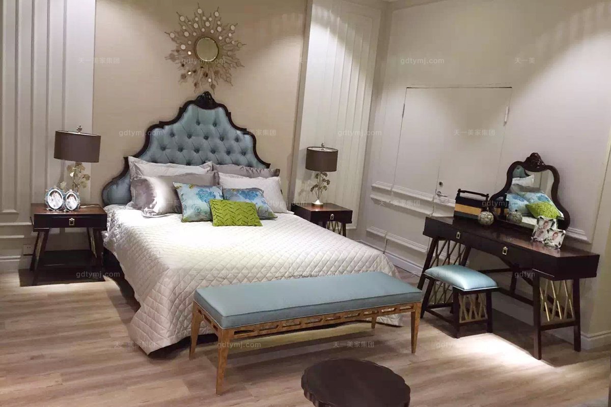 五星級(jí)酒店家具品牌法式高端雙人床