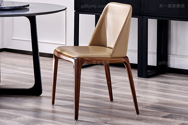 意大利極簡(jiǎn)奢現(xiàn)代風(fēng)家具餐廳名貴木飾面餐桌真皮軟包餐桌椅組合餐椅