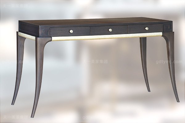 高端簡(jiǎn)約新古典家具臥室銀色大床系列組合功能桌