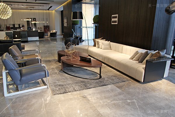 意式極簡奢高端家具現代客廳真皮布藝轉角沙發(fā)組合轉角沙發(fā)