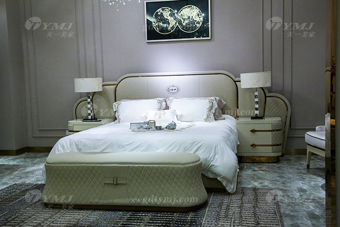 高端奢華別墅家具輕奢品牌臥室后現代雙人大床組合