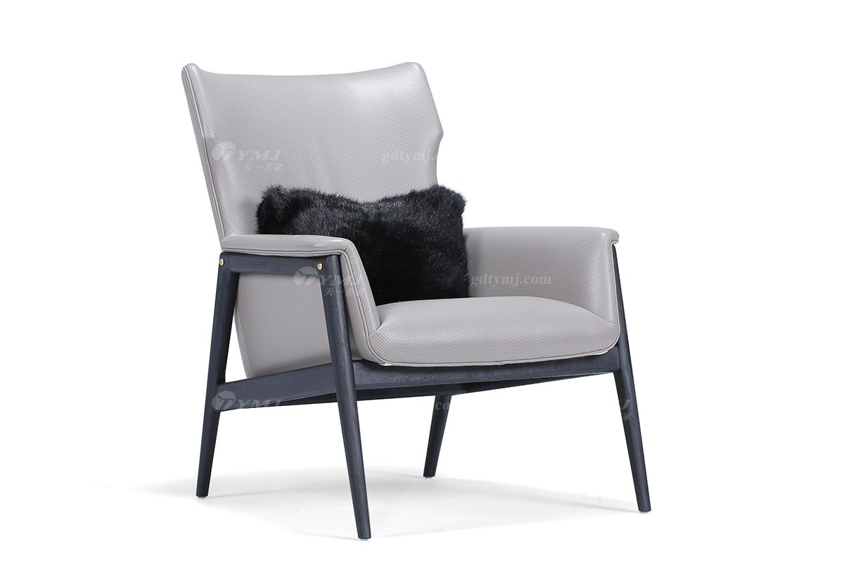 奢華別墅家具時尚樣板間家具輕奢后現代客廳頭層皮沙發組合休閑椅