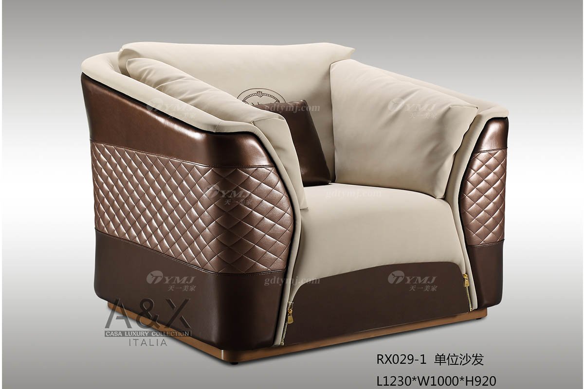 奢華別墅家具品牌樣板間家具輕奢后現代客廳真皮沙發組合系列單位沙發