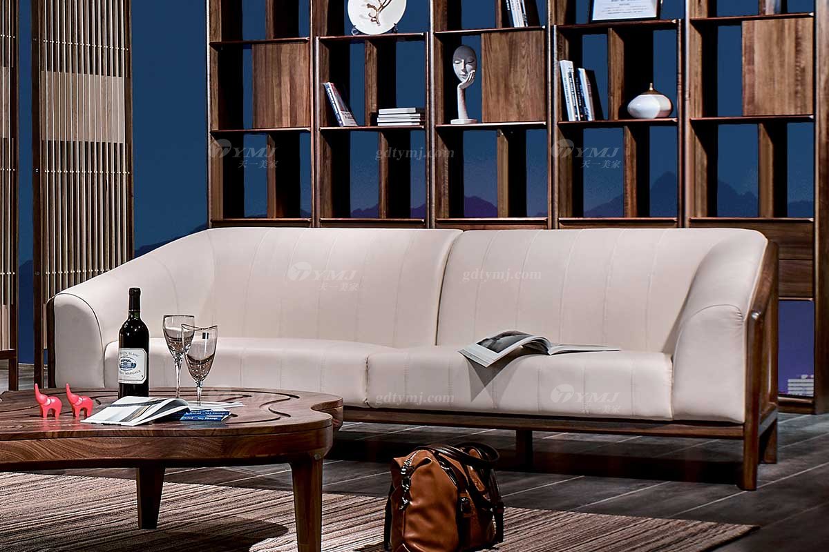 高端別墅家具品牌高檔樣板房家具輕奢新中式風格黑胡桃高彈高密度海綿沙發組合系列沙發