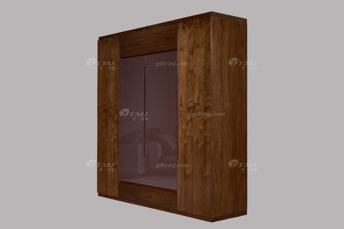 高端別墅會所家具品牌現代極簡北歐創意臥室家具頭層皮雙人床系列衣柜