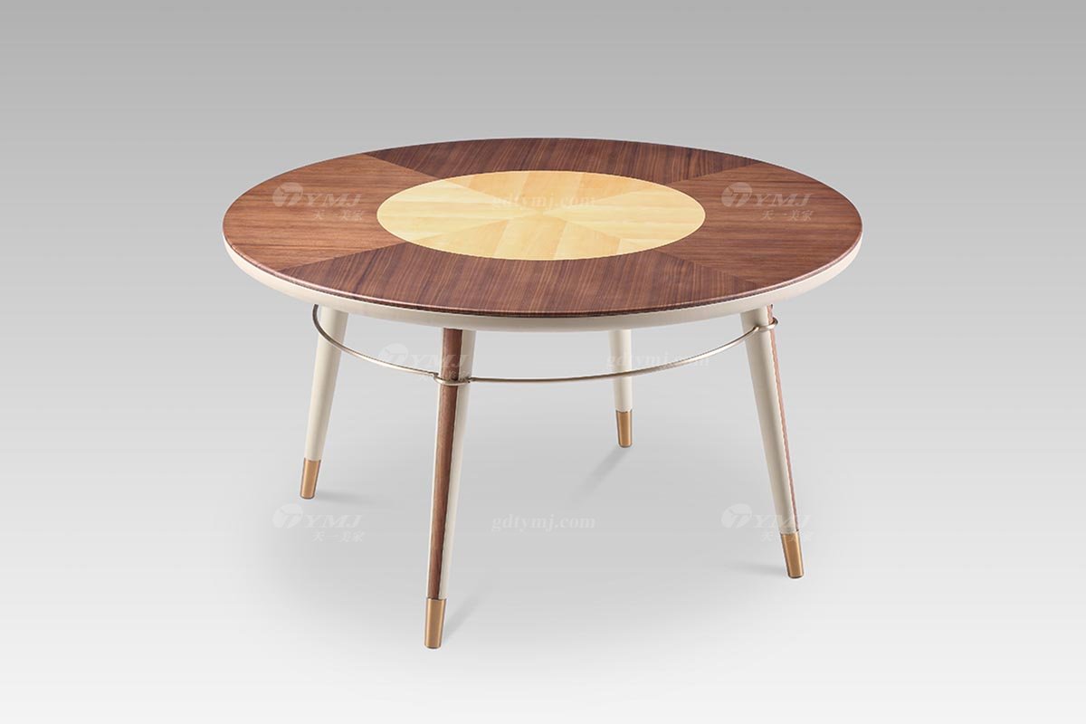 現代輕奢別墅豪華家具時尚高級大理石面+灰橡餐桌餐桌DT2803-20側