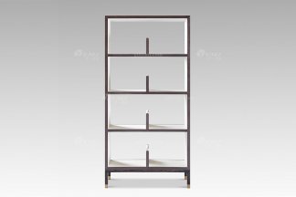 高端別墅會所家具現(xiàn)代輕奢時尚回想色+白楓四層書柜