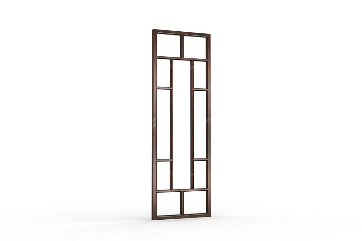 新中式高端會所別墅家用家具時尚輕奢全紅木黑酸枝實木窗格