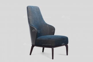 意式極簡風格高端別墅豪宅家具品牌現代輕奢書房大氣時尚皮布藝休閑椅