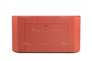 意式極簡風格高端別墅會所家具品牌現代輕奢餐廳紅烤漆餐邊柜