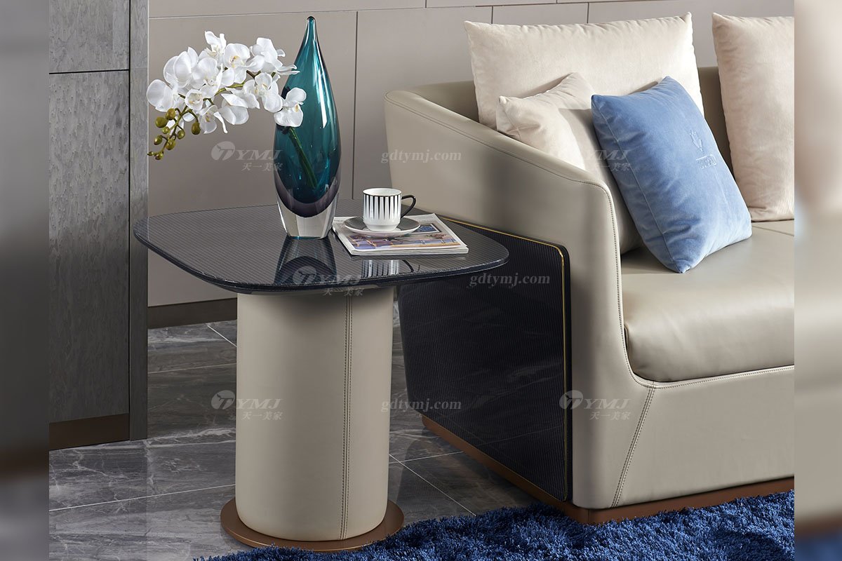 高端別墅豪宅家具星級酒店家具品牌后現代輕奢風格客廳時尚黑檀角幾
