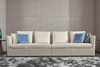 高端別墅豪宅家具星級酒店家具品牌后現代輕奢風格客廳時尚真皮+黑檀四位沙發