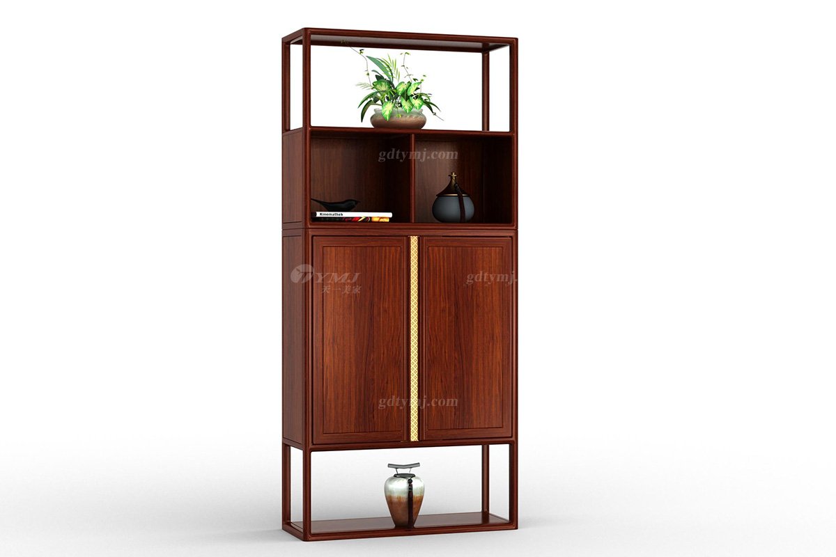 新中式辦公家具風格高端品牌家具簡約大氣實木刺猬紫檀大文件柜悟景文件柜邊柜