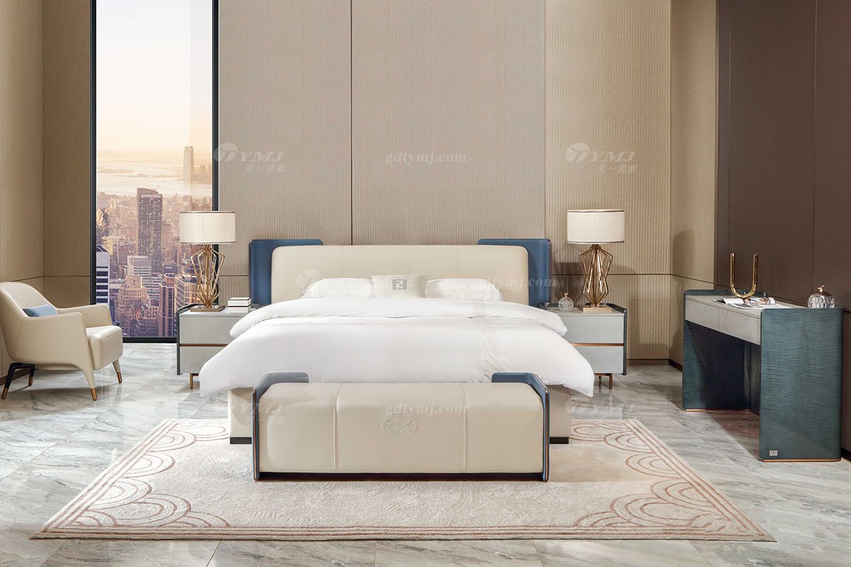 輕奢后現代風格家具高端會所別墅家具品牌時尚大氣莫蘭迪蘭亮光梳妝臺CW425-021梳妝臺場景