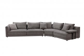 意式極簡風格高端別墅會所家具現代簡約時尚客廳家具實木沙發