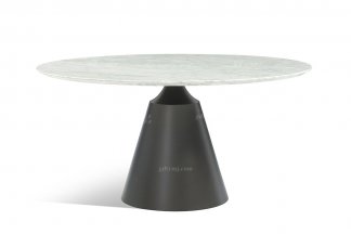 極簡風格意式品牌高端別墅會所家具簡約圓餐桌