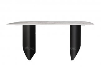 極簡風格家具品牌高端別墅會所簡約現代巖板長餐桌