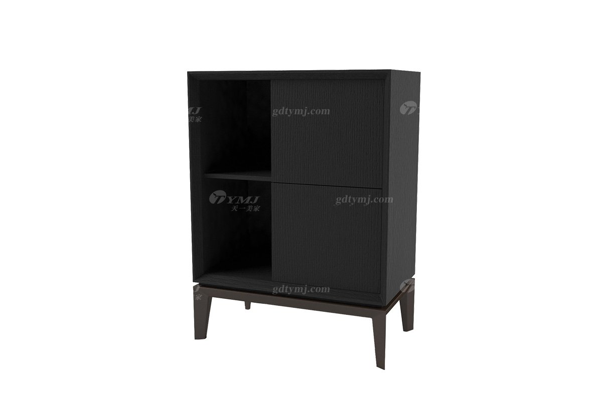 極簡風(fēng)格家具別墅會所家用簡約實木煙熏邊柜