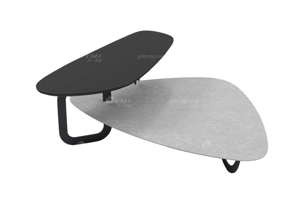 極簡風格家具高級別墅會所家用巖板茶幾