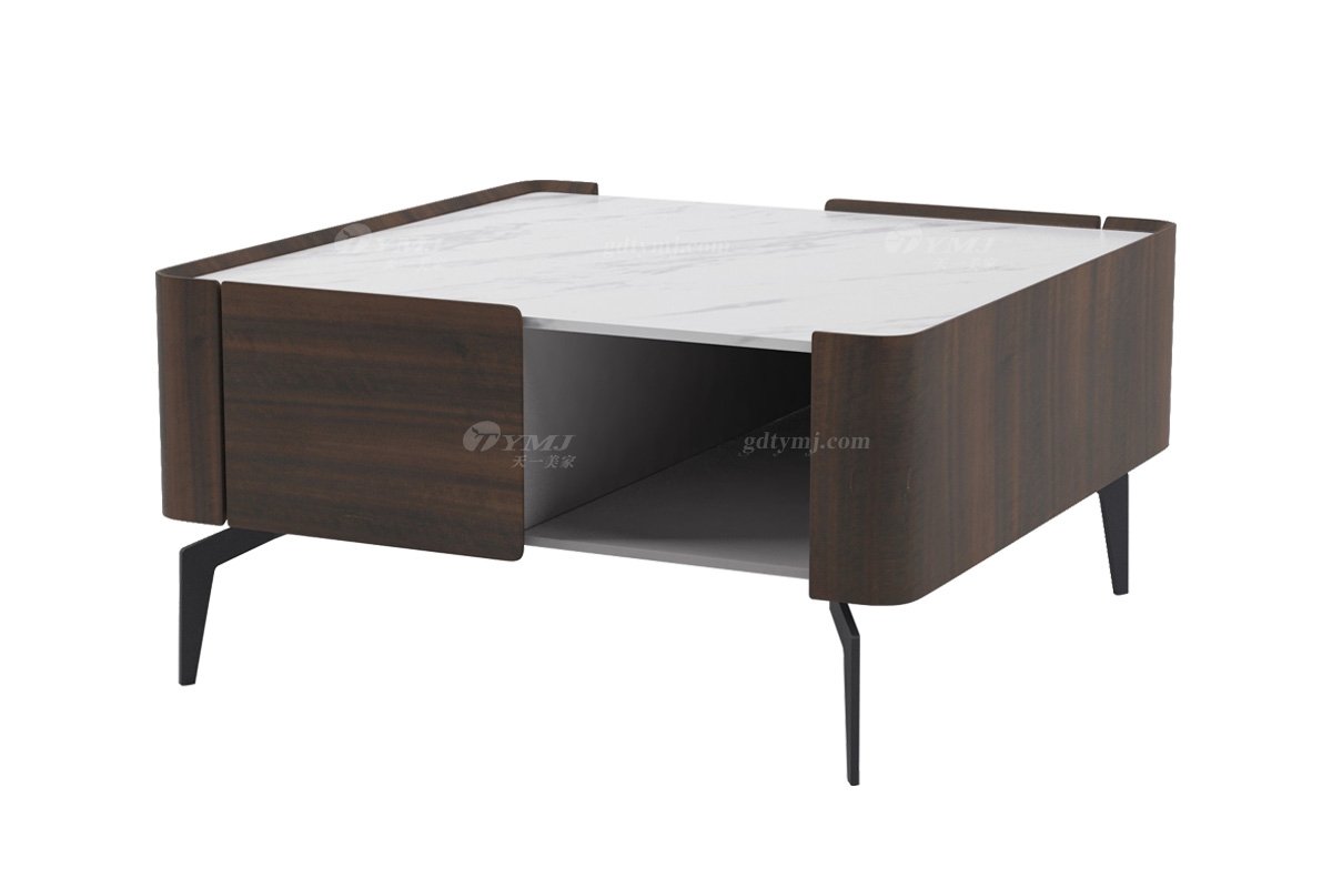 極簡風格家具高級別墅會所家用進口巖板方幾