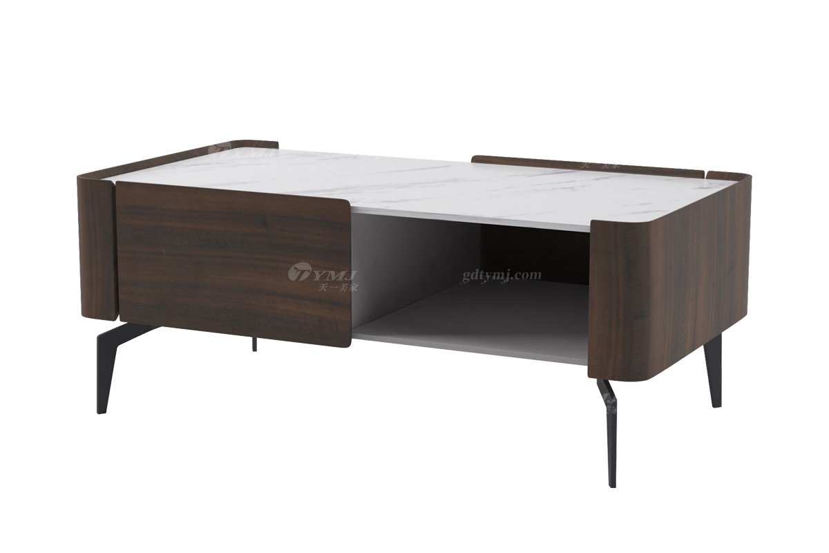 極簡風格家具高級別墅會所家用進口巖板長幾