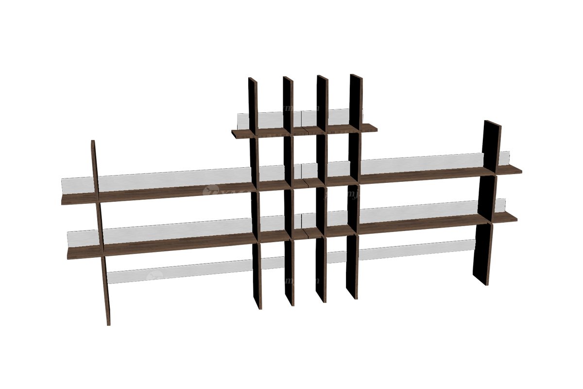 極簡風格家具別墅會所簡約鈦金金屬家用書架