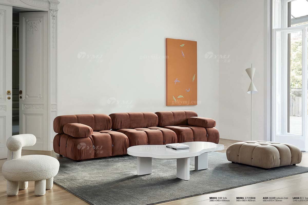 極簡風格家具高端別墅會所大宅時尚創意白色烤漆茶幾WD803茶幾